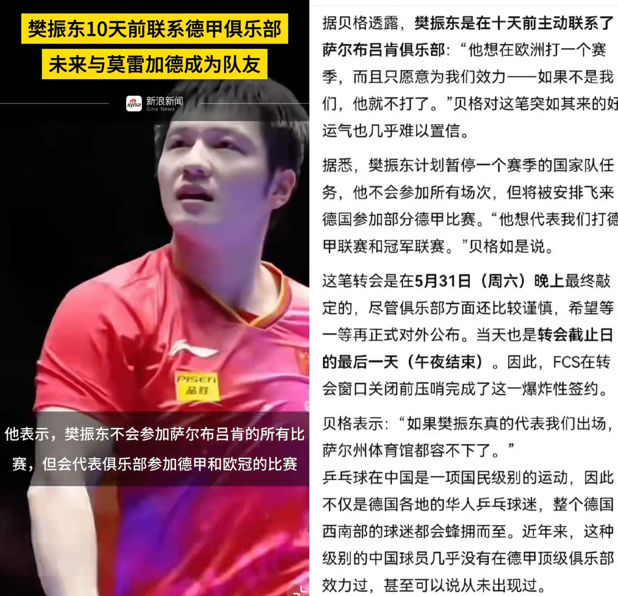 法国乒乓球队血洗瑞典乒乓球队，樊振东制霸全场